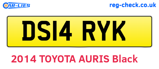 DS14RYK are the vehicle registration plates.