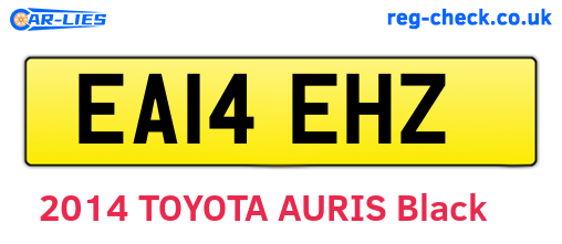 EA14EHZ are the vehicle registration plates.
