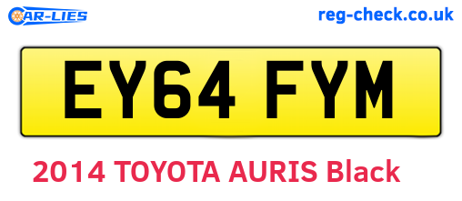 EY64FYM are the vehicle registration plates.