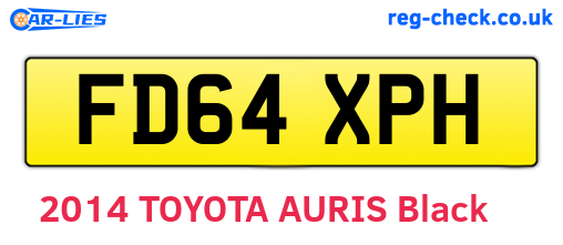 FD64XPH are the vehicle registration plates.