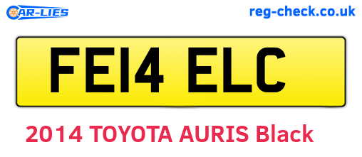 FE14ELC are the vehicle registration plates.