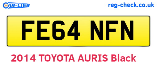 FE64NFN are the vehicle registration plates.