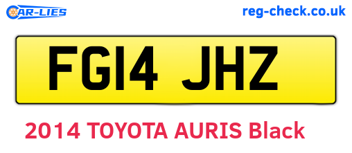 FG14JHZ are the vehicle registration plates.