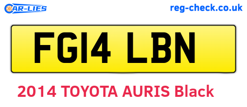 FG14LBN are the vehicle registration plates.