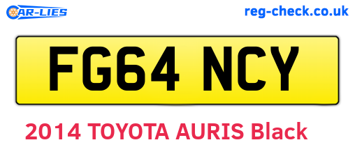 FG64NCY are the vehicle registration plates.