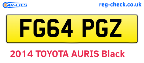 FG64PGZ are the vehicle registration plates.