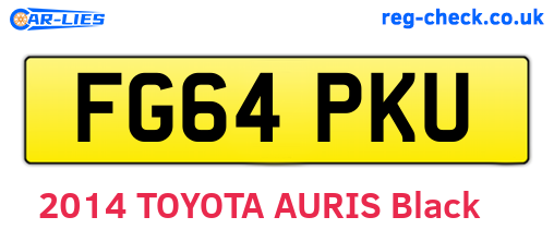 FG64PKU are the vehicle registration plates.