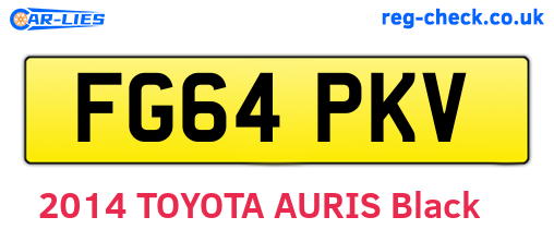 FG64PKV are the vehicle registration plates.