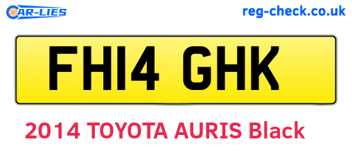 FH14GHK are the vehicle registration plates.