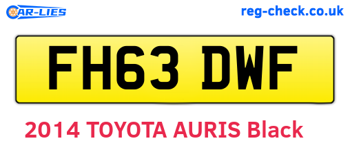 FH63DWF are the vehicle registration plates.