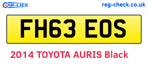 FH63EOS are the vehicle registration plates.