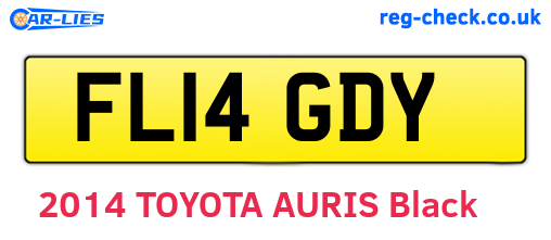 FL14GDY are the vehicle registration plates.