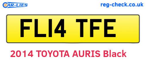FL14TFE are the vehicle registration plates.