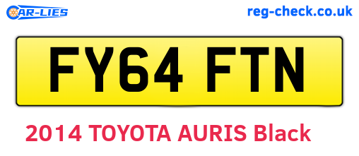 FY64FTN are the vehicle registration plates.