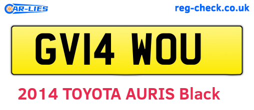 GV14WOU are the vehicle registration plates.