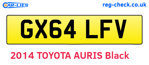 GX64LFV are the vehicle registration plates.