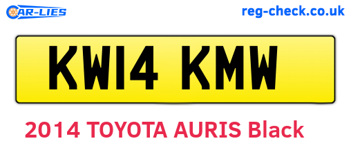 KW14KMW are the vehicle registration plates.