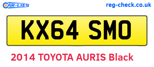 KX64SMO are the vehicle registration plates.