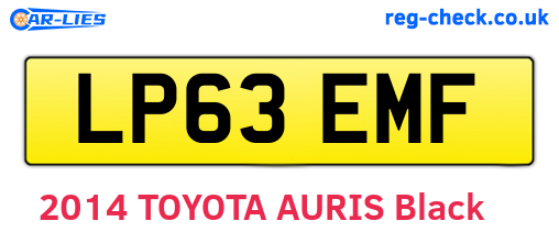 LP63EMF are the vehicle registration plates.