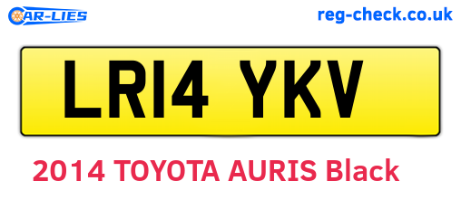 LR14YKV are the vehicle registration plates.