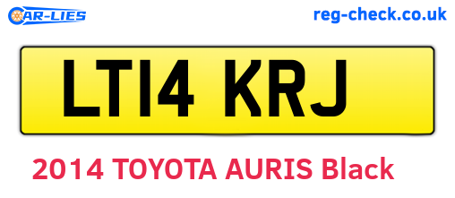 LT14KRJ are the vehicle registration plates.