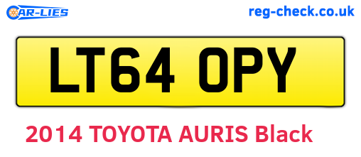 LT64OPY are the vehicle registration plates.