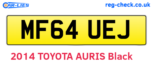 MF64UEJ are the vehicle registration plates.