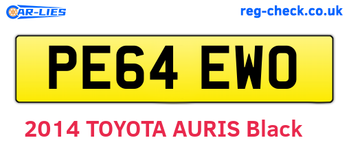 PE64EWO are the vehicle registration plates.