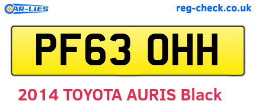 PF63OHH are the vehicle registration plates.