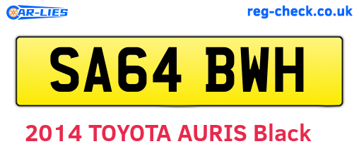 SA64BWH are the vehicle registration plates.