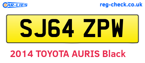 SJ64ZPW are the vehicle registration plates.