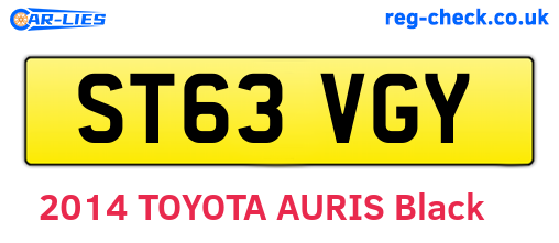 ST63VGY are the vehicle registration plates.
