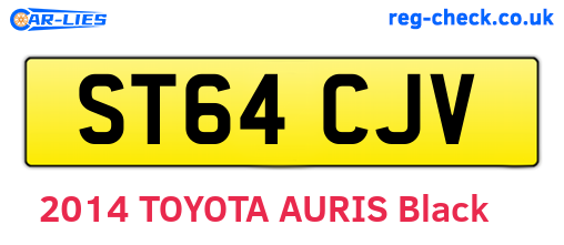 ST64CJV are the vehicle registration plates.