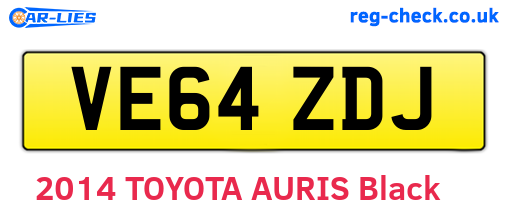 VE64ZDJ are the vehicle registration plates.