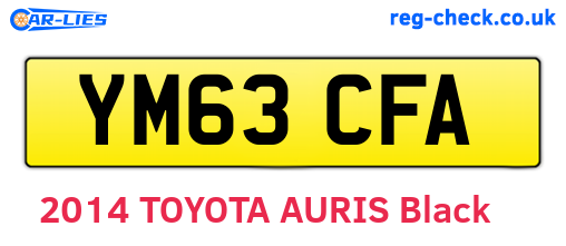 YM63CFA are the vehicle registration plates.