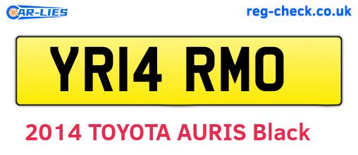 YR14RMO are the vehicle registration plates.
