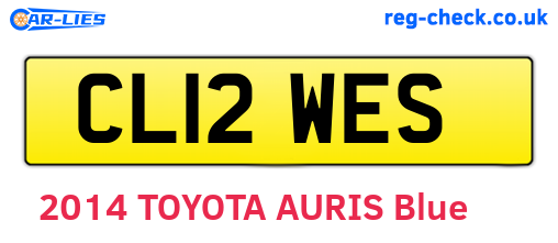 CL12WES are the vehicle registration plates.