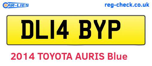 DL14BYP are the vehicle registration plates.