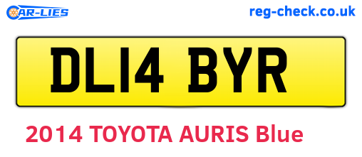DL14BYR are the vehicle registration plates.