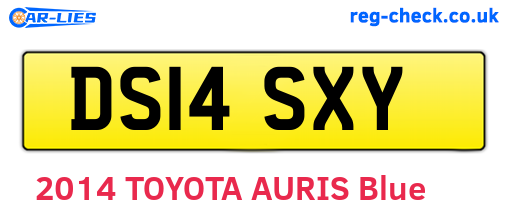 DS14SXY are the vehicle registration plates.
