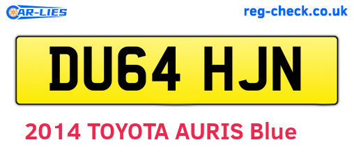 DU64HJN are the vehicle registration plates.