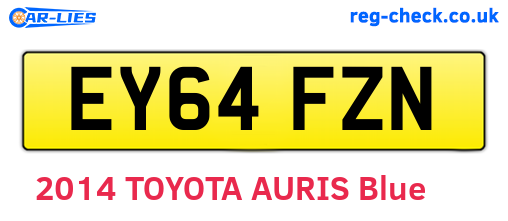 EY64FZN are the vehicle registration plates.