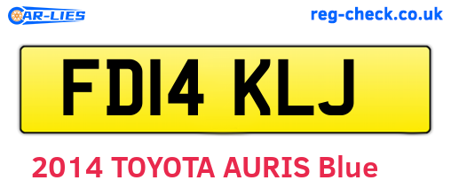 FD14KLJ are the vehicle registration plates.