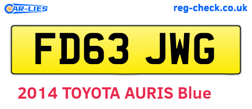 FD63JWG are the vehicle registration plates.