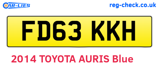 FD63KKH are the vehicle registration plates.