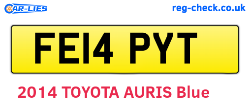 FE14PYT are the vehicle registration plates.