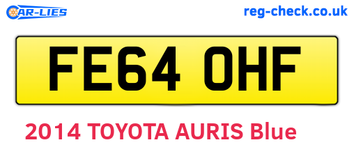 FE64OHF are the vehicle registration plates.