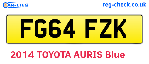 FG64FZK are the vehicle registration plates.