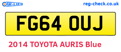 FG64OUJ are the vehicle registration plates.