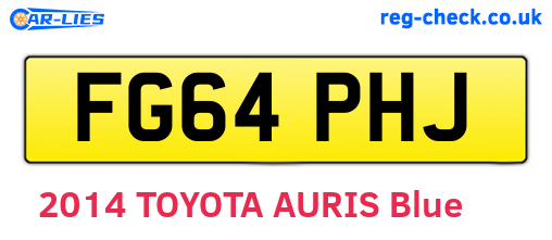 FG64PHJ are the vehicle registration plates.
